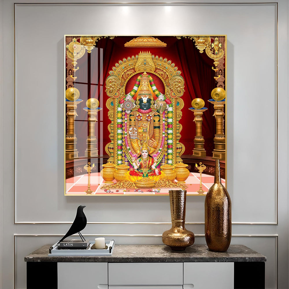 Lord Venkateswara Premium Acrylic Square Wall Art