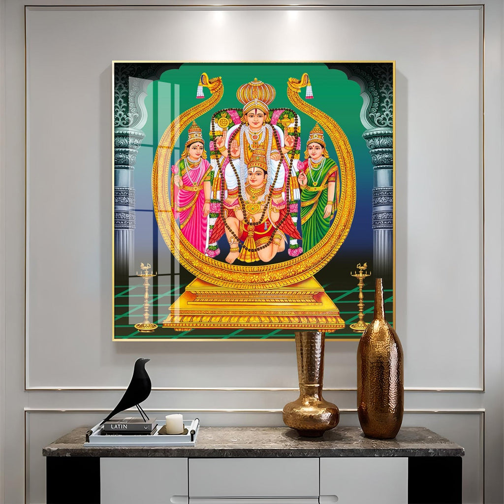 Lord Murugan Premium Acrylic Square Wall Art