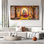 Krishna and Radha SeeSaw Premium Acrylic Horizontal Wall Art