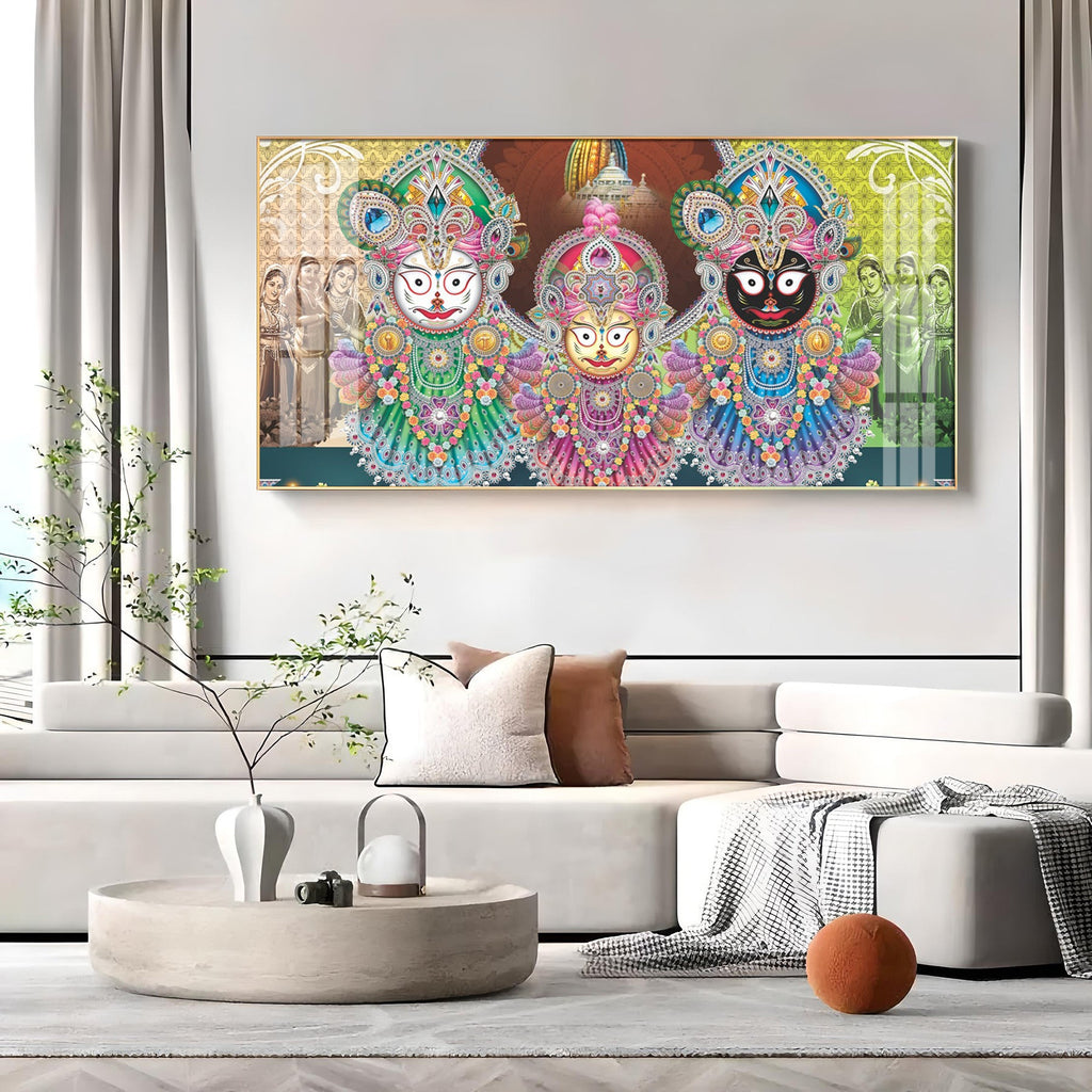 Jay Jagannatha Swami Premium Acrylic Horizontal Wall Art