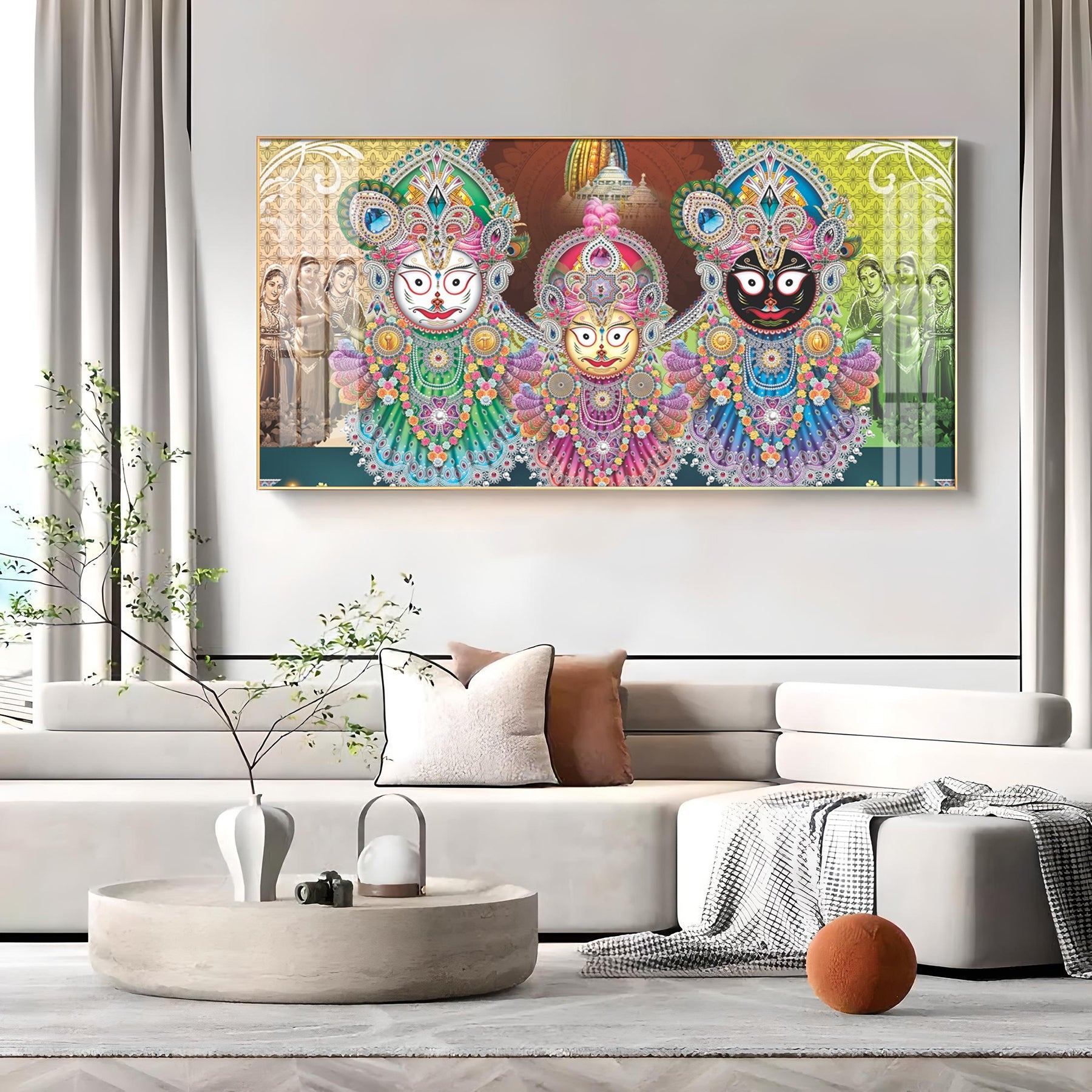 Jay Jagannatha Swami Premium Acrylic Horizontal Wall Art
