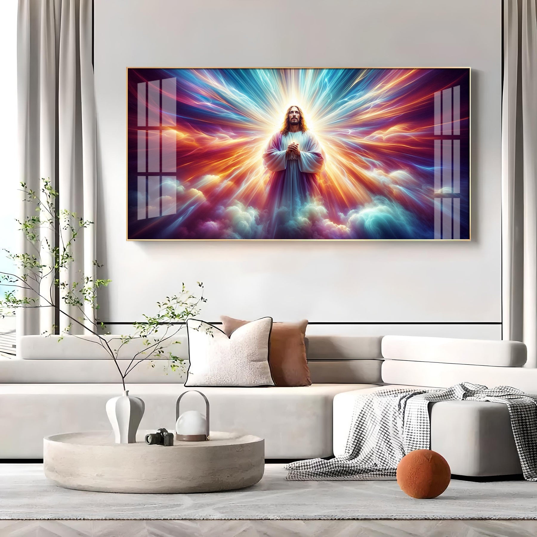Jesus In Twilight Premium Acrylic Horizontal Wall Art
