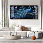 Surreal Peacock Scenery Premium Acrylic Horizontal Wall Art