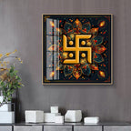Swastika Character Premium Acrylic Square Wall Art