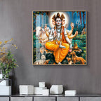 Lord Dattatreya Premium Acrylic Square Wall Art