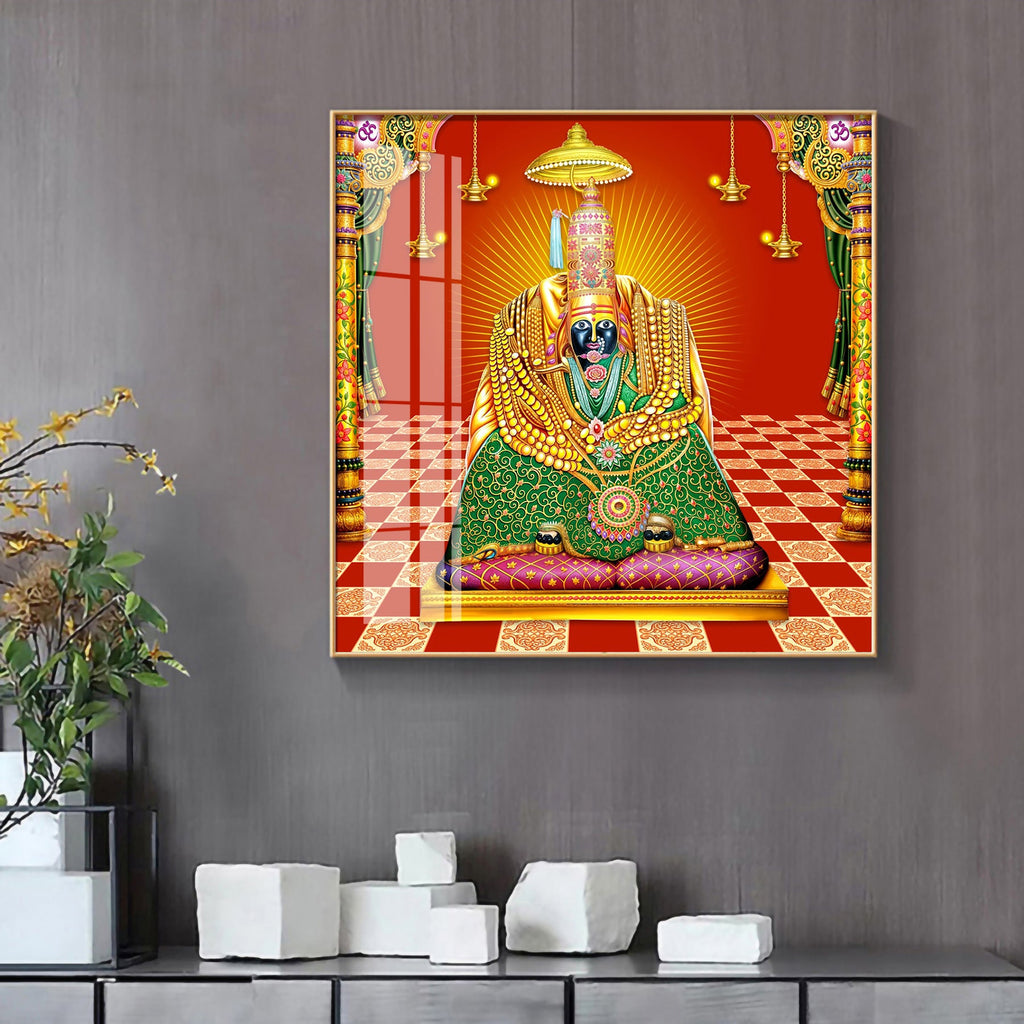 Shri Tulja Bhavani Premium Acrylic Square Wall Art