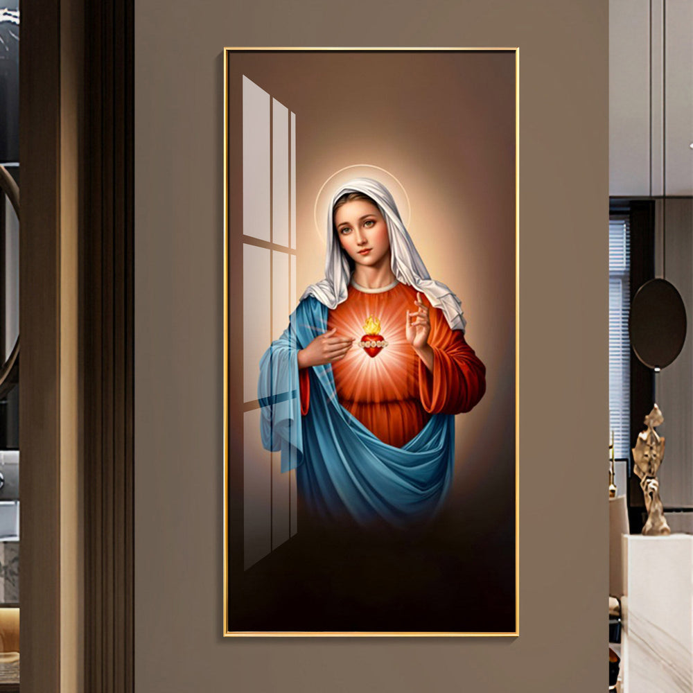 The Heart of Mary Premium Acrylic Vertical Wall Art