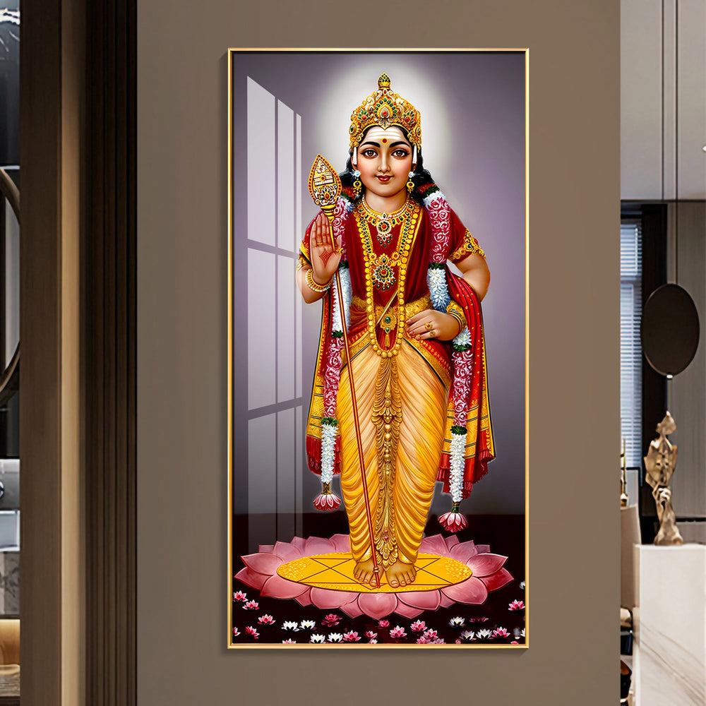 Lord Murugan Premium Acrylic Vertical Wall Art