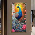 The Peacock Canvas Premium Acrylic Vertical Wall Art