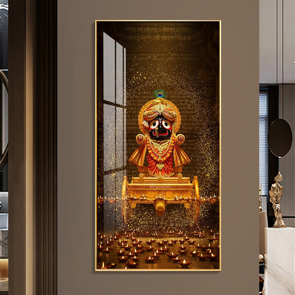Majestic Jaggannath Premium Acrylic Vertical Wall Art