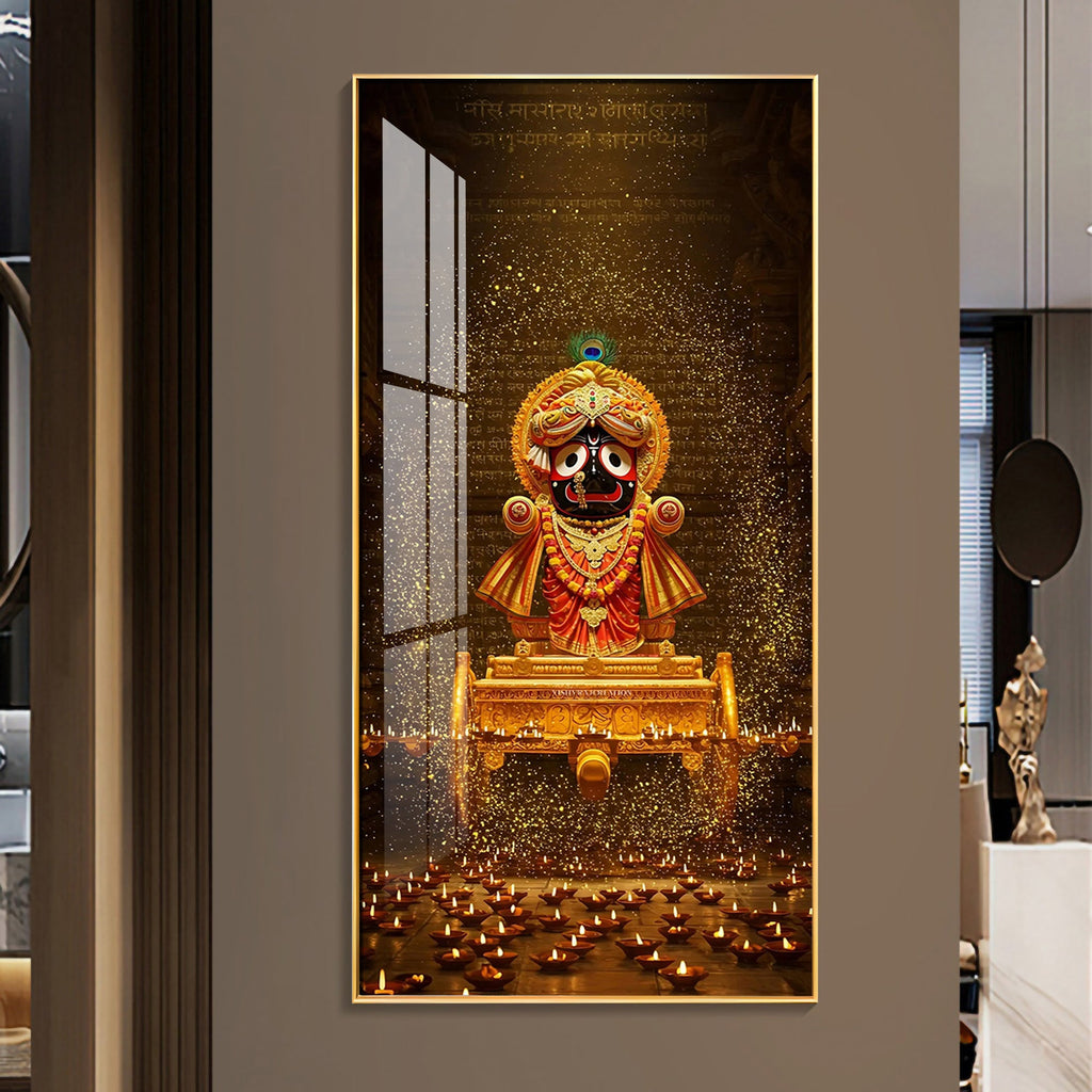 Majestic Jaggannath Premium Acrylic Vertical Wall Art