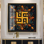 Swastika Character Premium Acrylic Square Wall Art