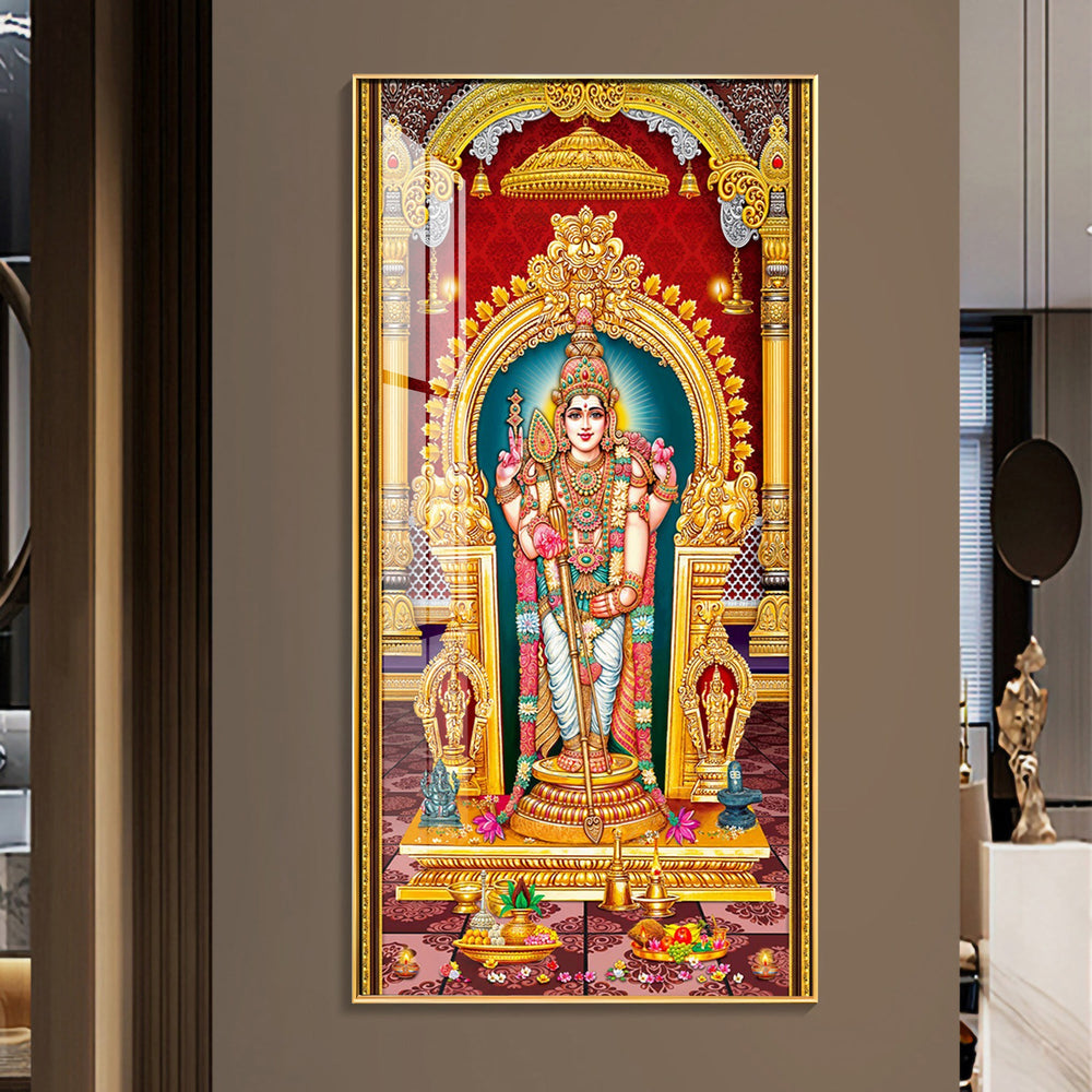 Thiruchendur Murugan Premium Acrylic Vertical Wall Art