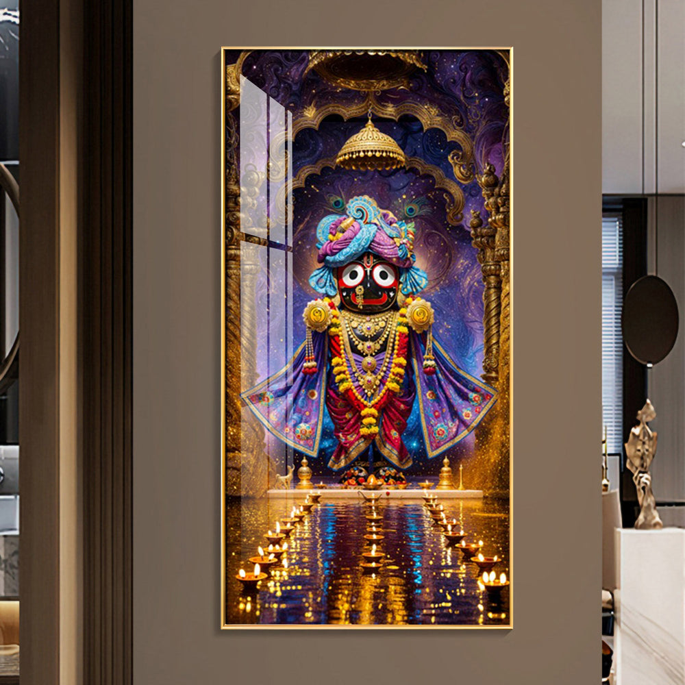 Lord Jagannath Portrait Premium Acrylic Vertical Wall Art