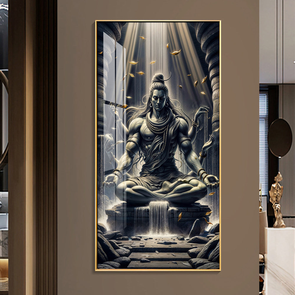 Shiv Sadhana Premium Acrylic Vertical Wall Art