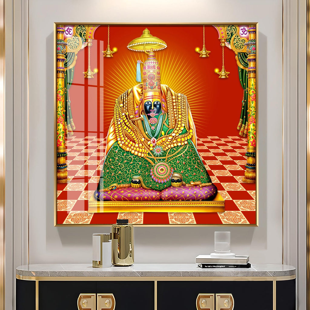 Shri Tulja Bhavani Premium Acrylic Square Wall Art