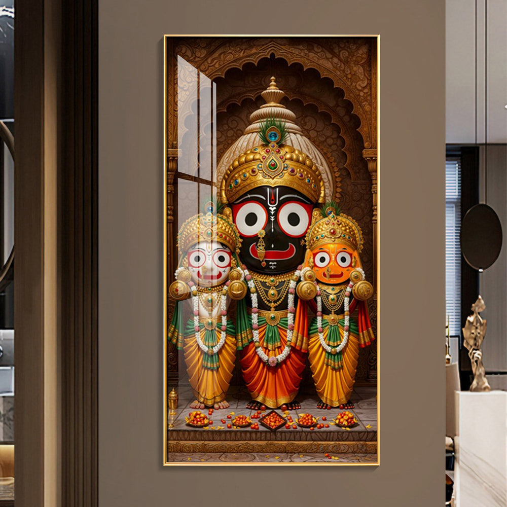 Majestic Lord Jagannath Premium Acrylic Vertical Wall Art