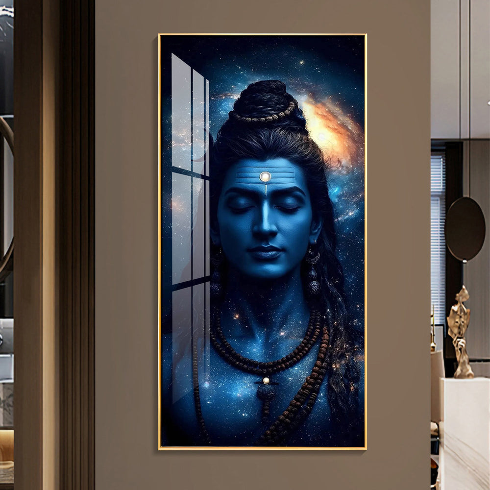 Divine Shiva Premium Acrylic Vertical Wall Art