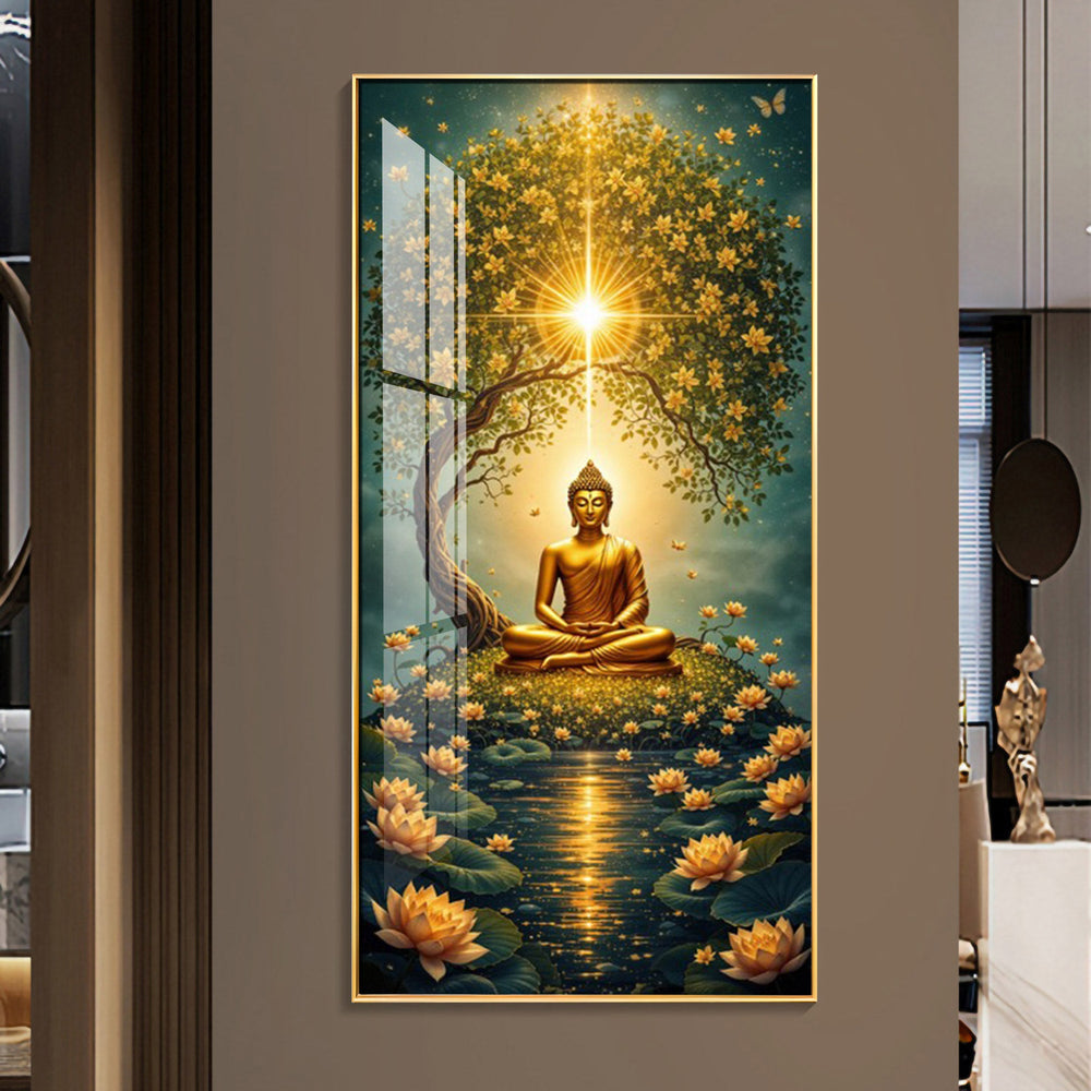 Buddha Harmony Haven Premium Acrylic Vertical Wall Art