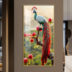 The Peacock Artistry Premium Acrylic Vertical Wall Art