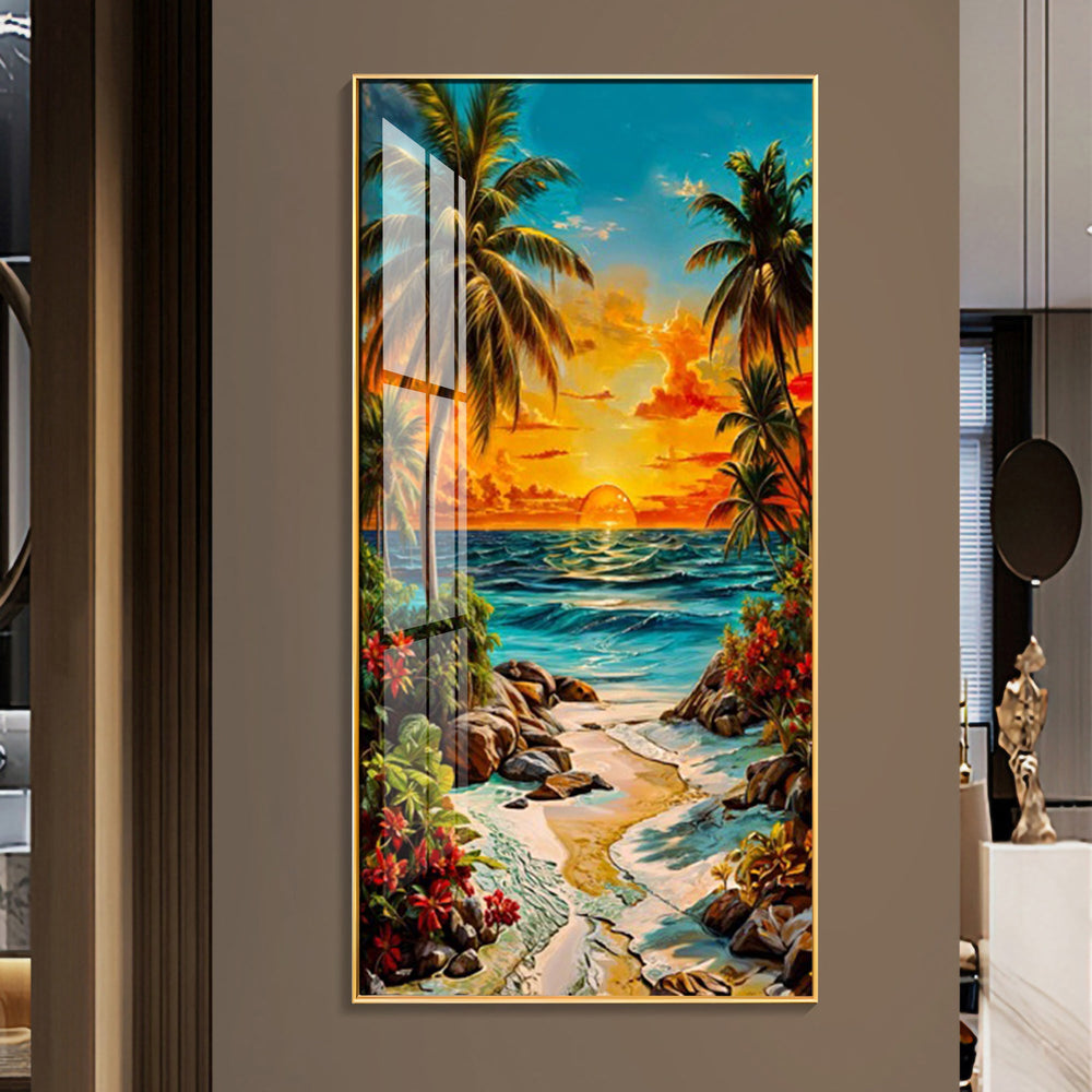 Coastal Bliss Premium Acrylic Vertical Wall Art