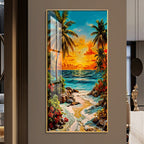 Coastal Bliss Premium Acrylic Vertical Wall Art