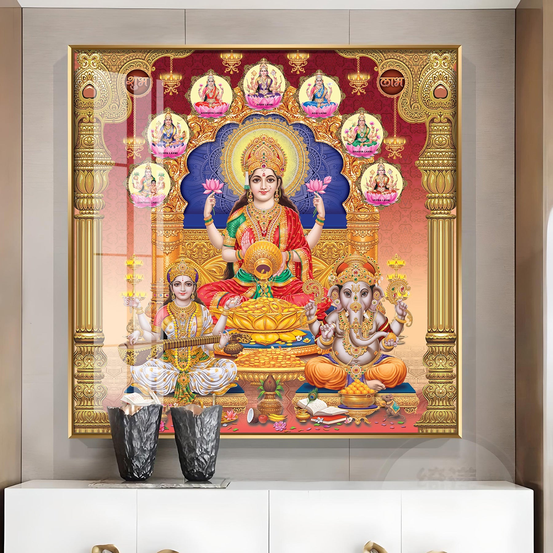 Deitic Symphony Premium Acrylic Square Wall Art