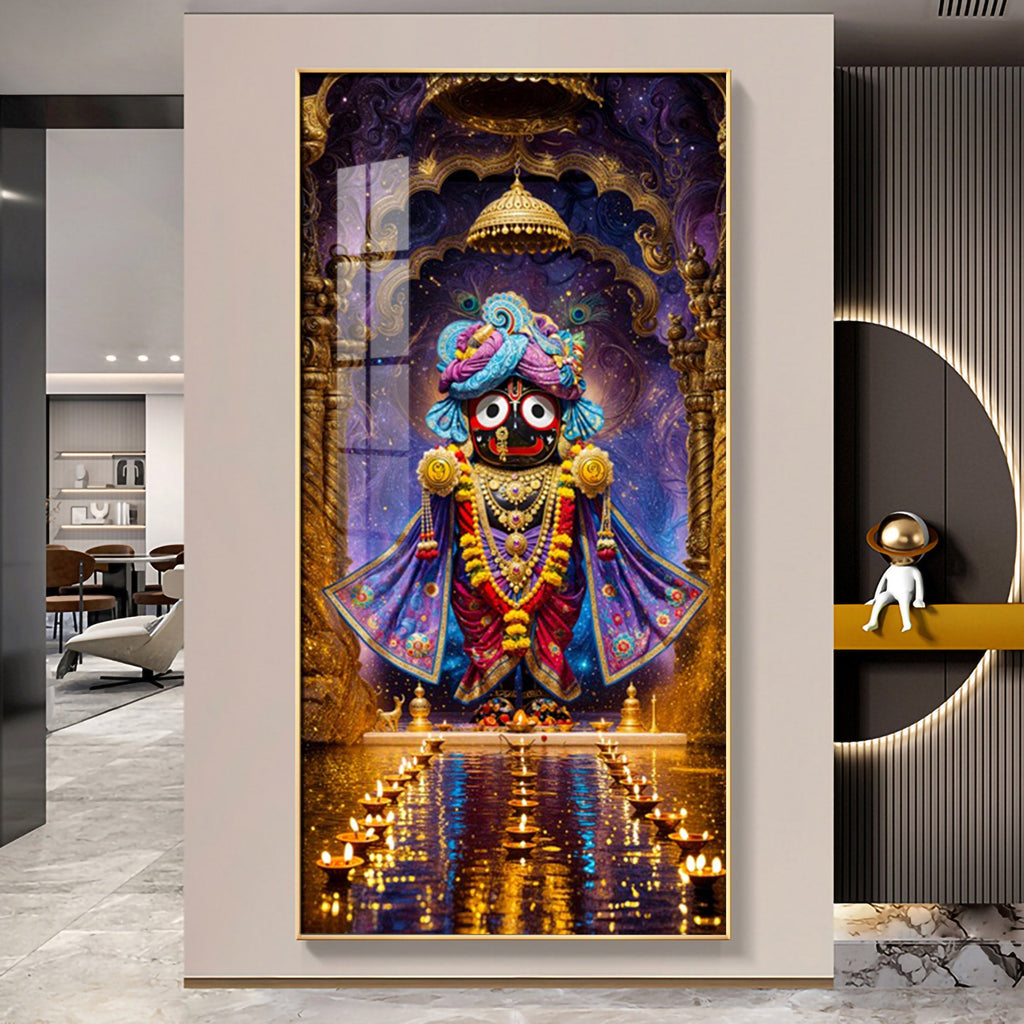 Lord Jagannath Portrait Premium Acrylic Vertical Wall Art