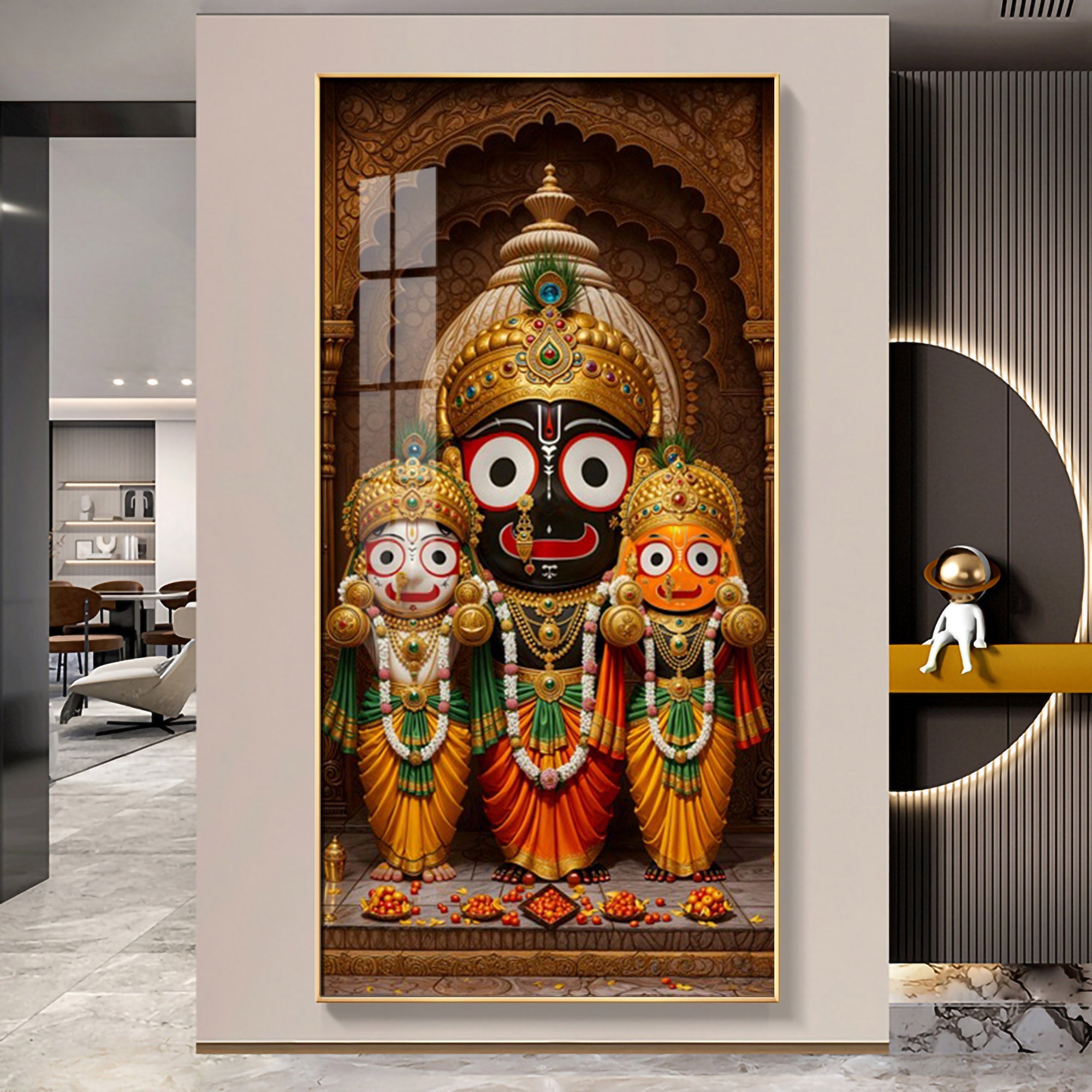 Majestic Lord Jagannath Premium Acrylic Vertical Wall Art