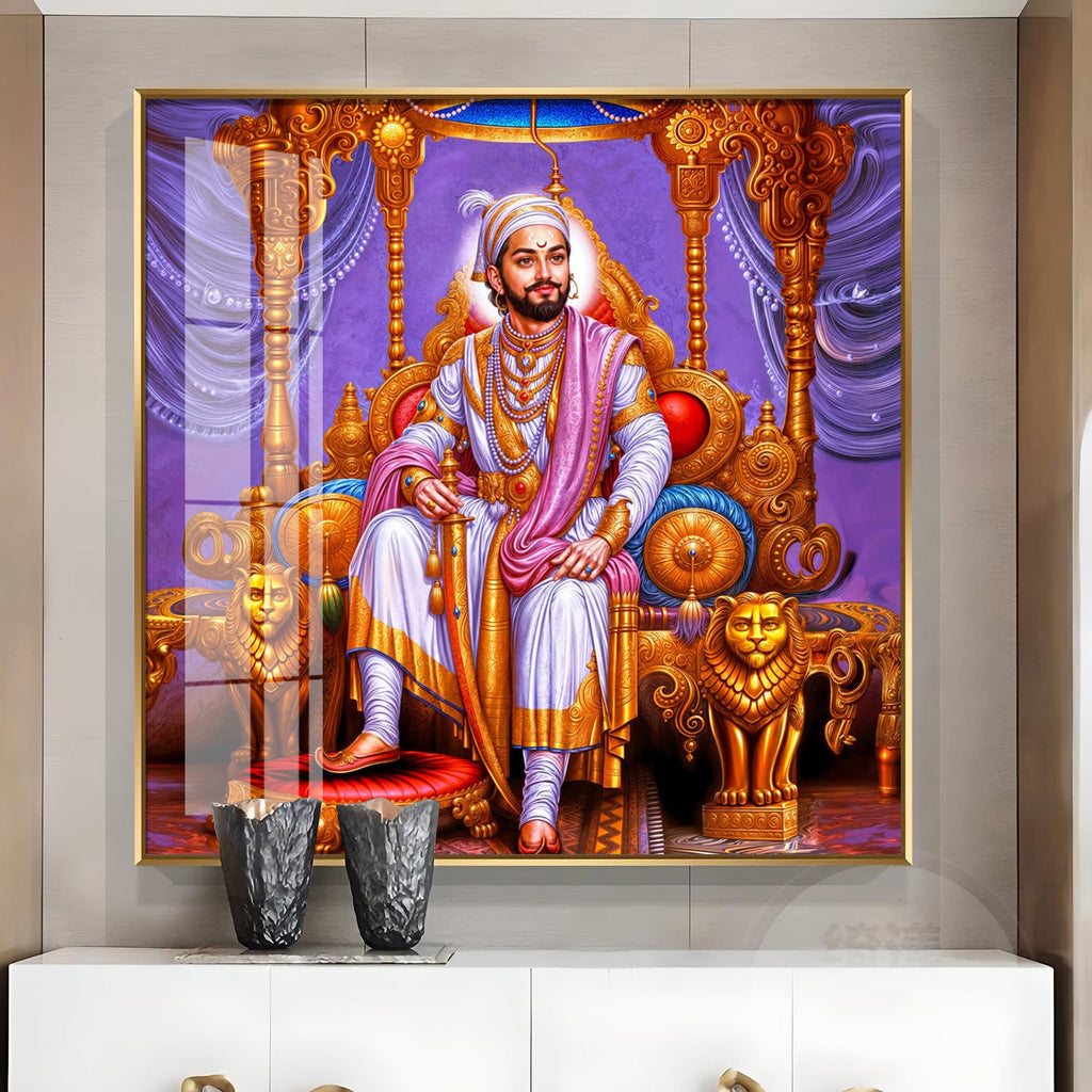 Shivaji Maharaj The Royal Premium Acrylic Square Wall Art