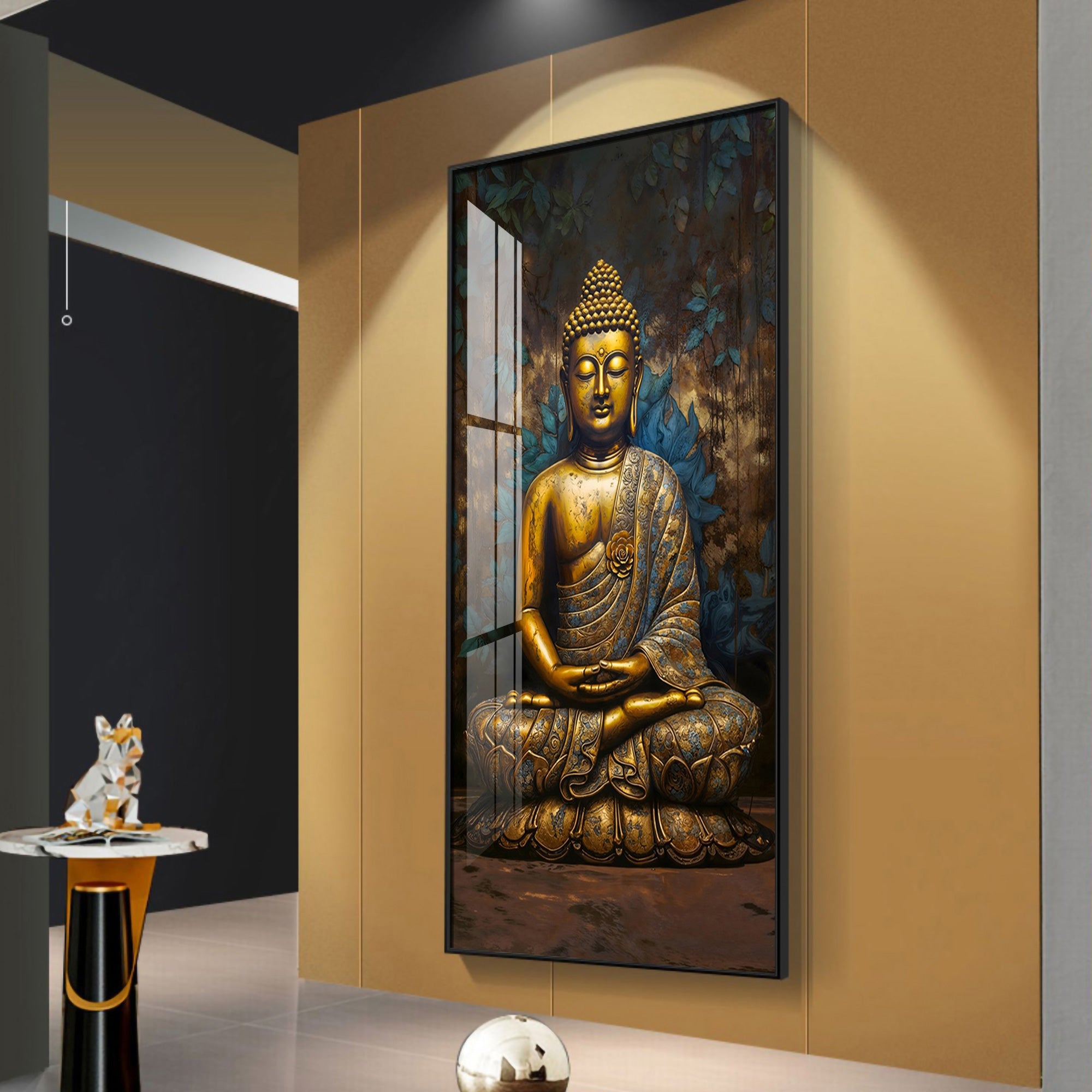 Tranquil Vista Buddha Premium Acrylic Vertical Wall Art