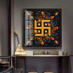 Swastika Character Premium Acrylic Square Wall Art
