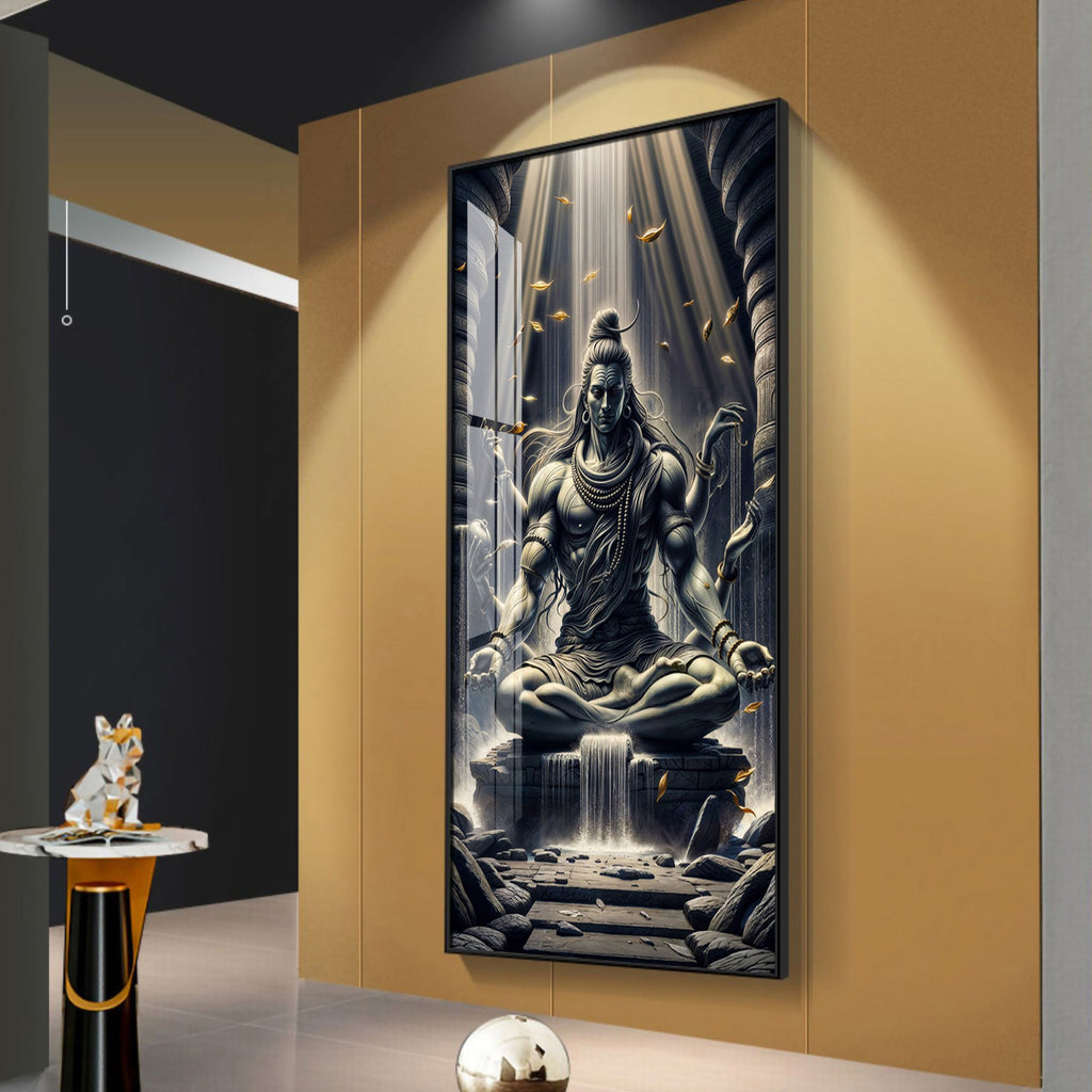 Shiv Sadhana Premium Acrylic Vertical Wall Art