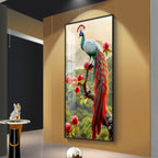 The Peacock Artistry Premium Acrylic Vertical Wall Art