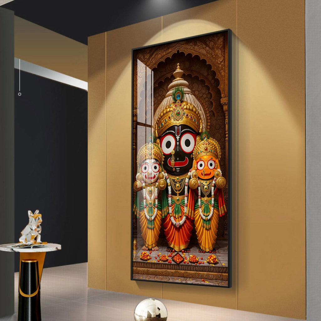 Majestic Lord Jagannath Premium Acrylic Vertical Wall Art