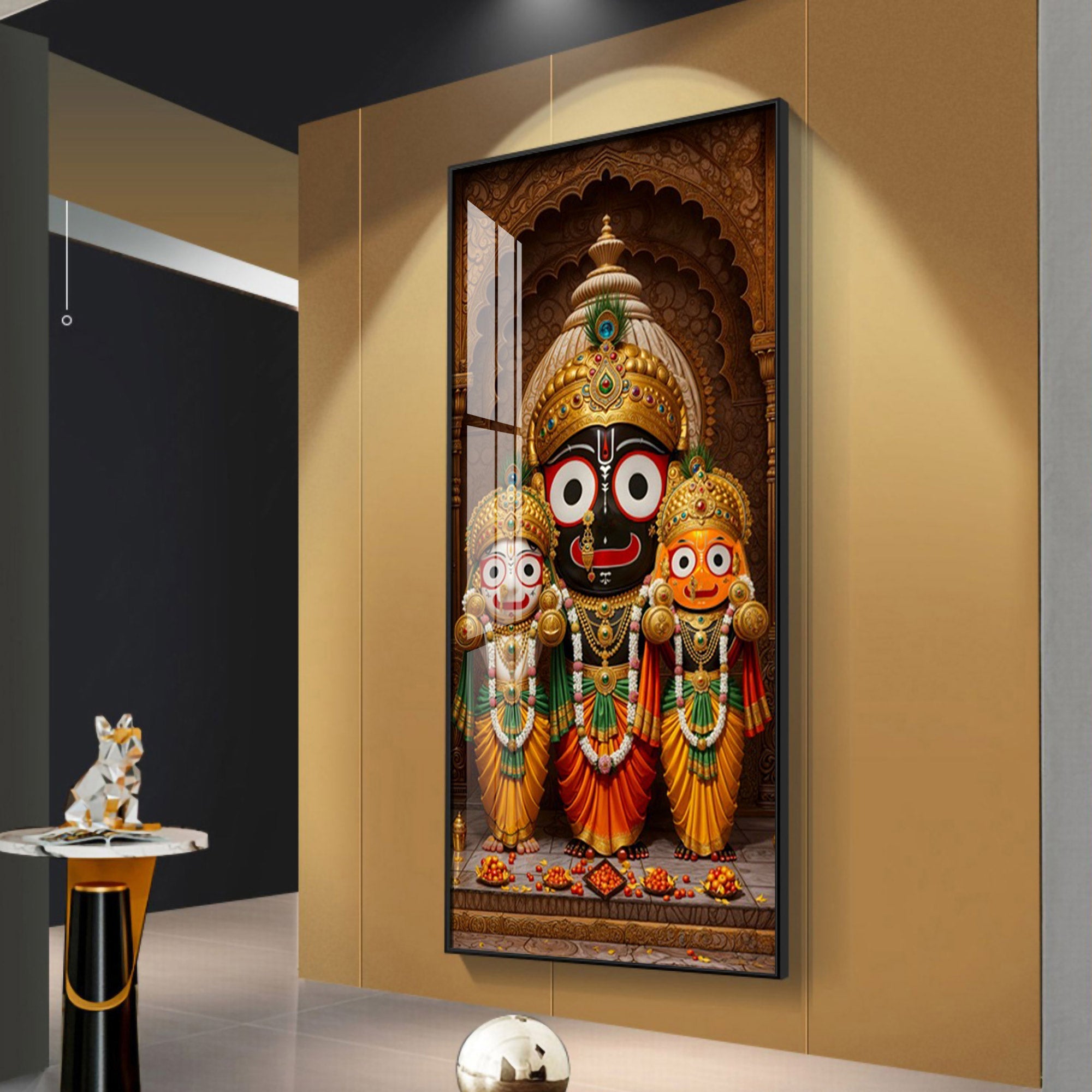 Majestic Lord Jagannath Premium Acrylic Vertical Wall Art