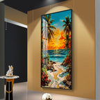 Coastal Bliss Premium Acrylic Vertical Wall Art