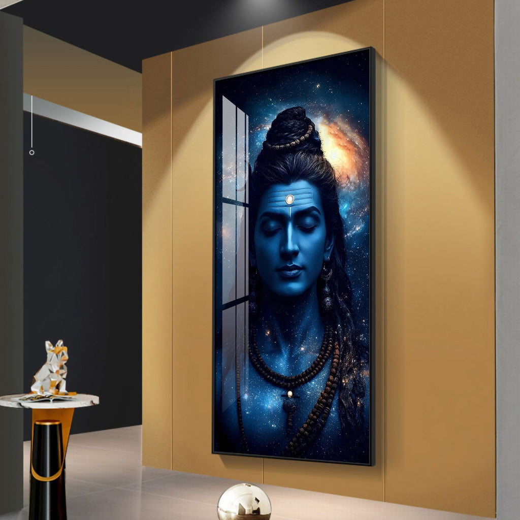 Divine Shiva Premium Acrylic Vertical Wall Art