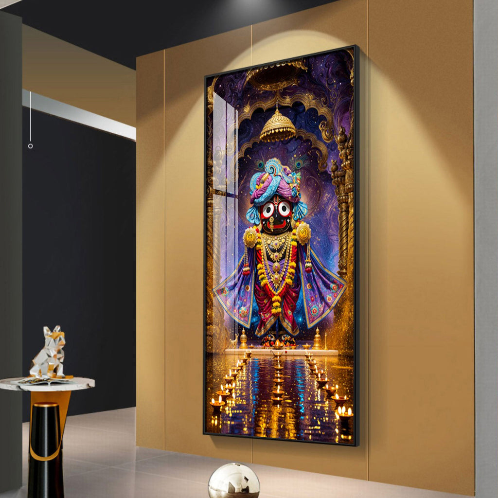 Lord Jagannath Portrait Premium Acrylic Vertical Wall Art