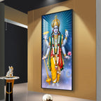 Lord Vishnu ji Premium Acrylic Vertical Wall Art