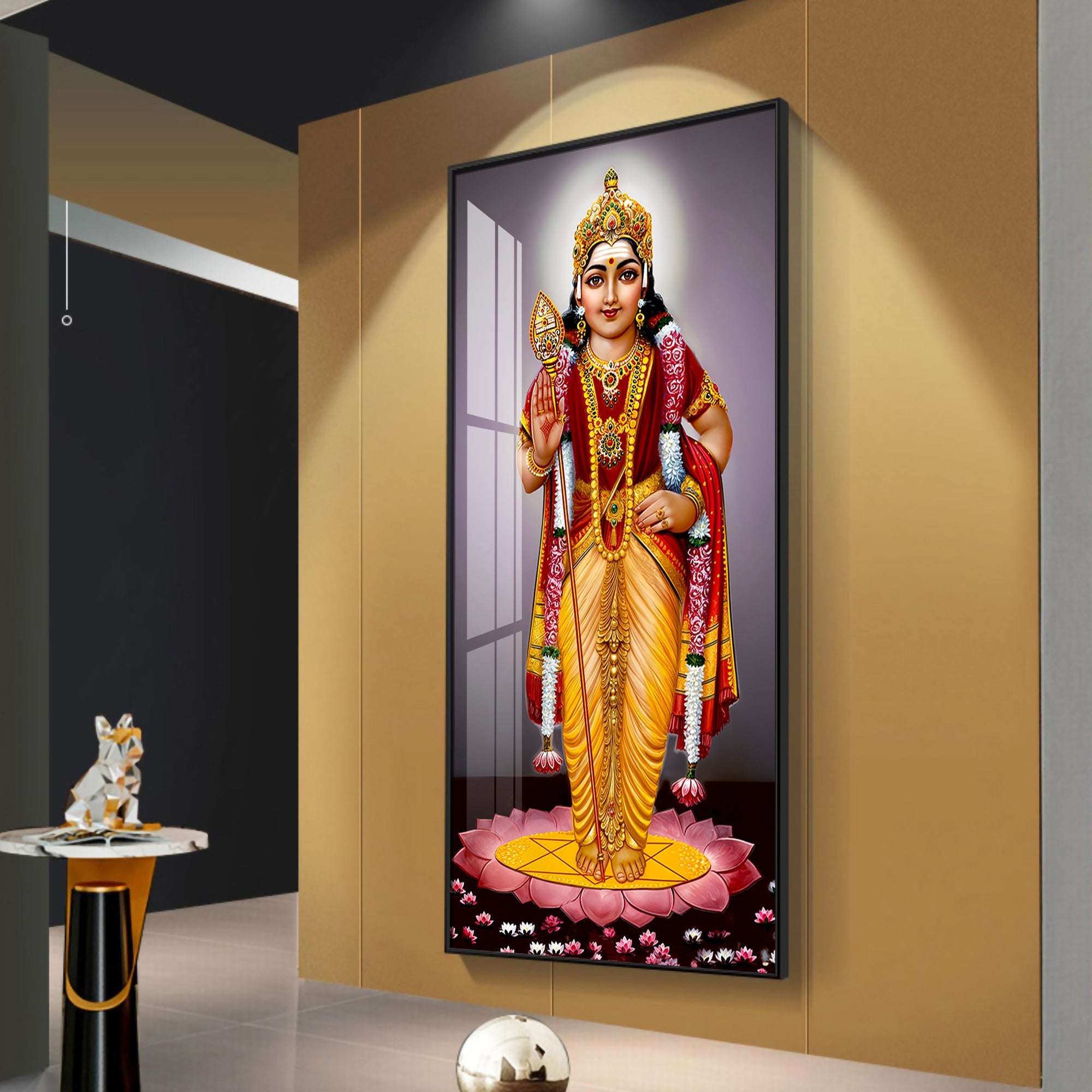 Lord Murugan Premium Acrylic Vertical Wall Art