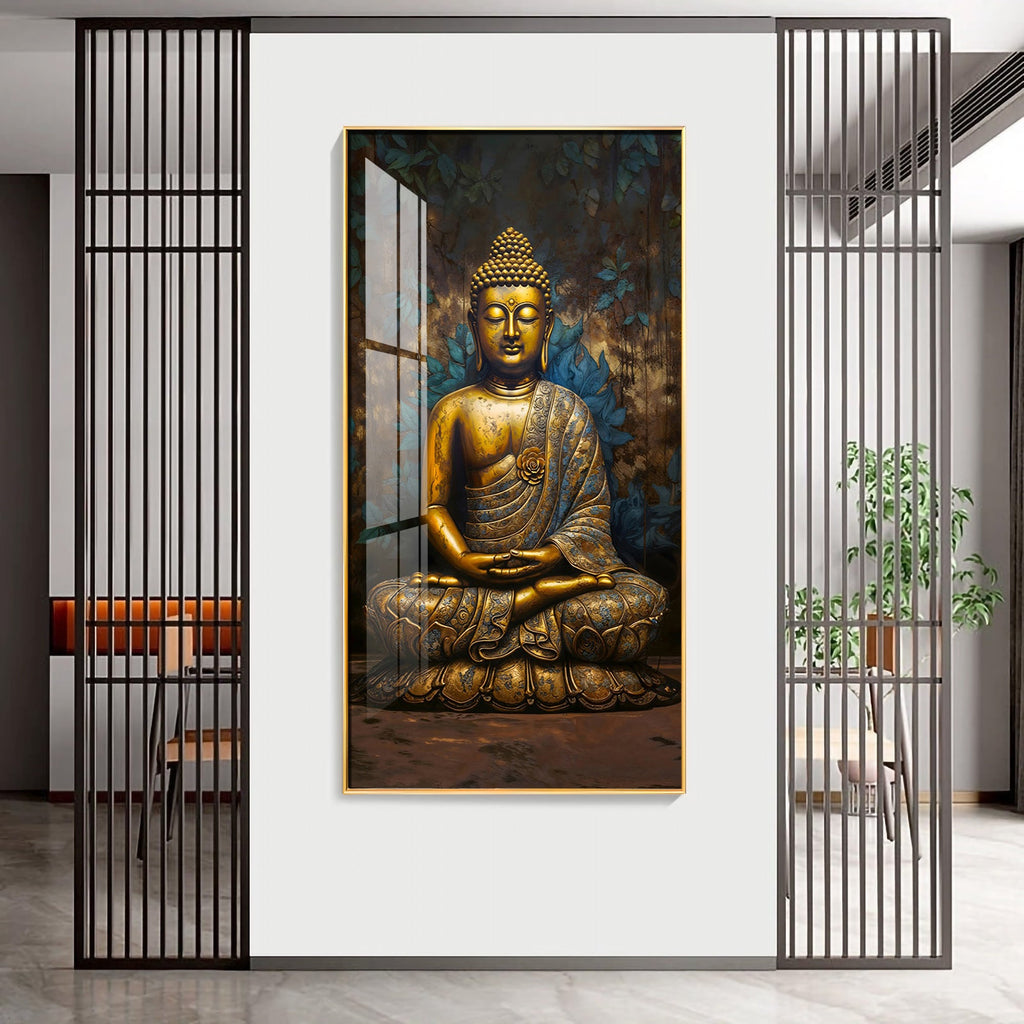 Tranquil Vista Buddha Premium Acrylic Vertical Wall Art