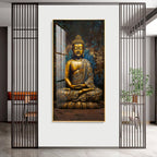 Tranquil Vista Buddha Premium Acrylic Vertical Wall Art