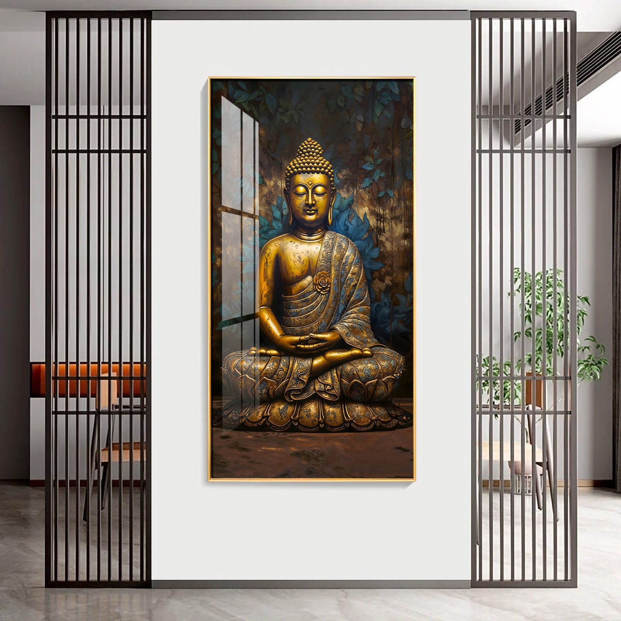 Tranquil Vista Buddha Premium Acrylic Vertical Wall Art