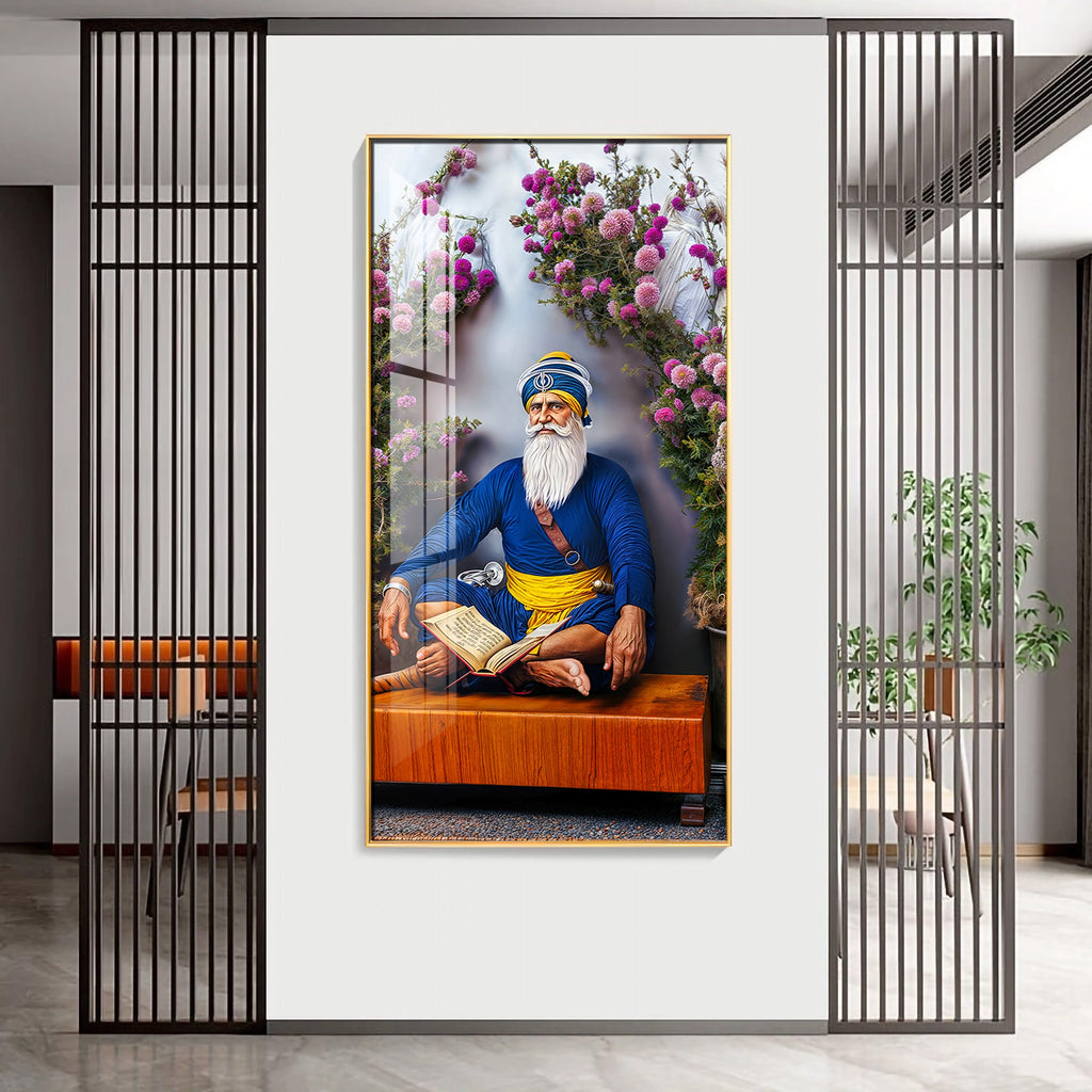 Baba Deep Singh ji Premium Acrylic Vertical Wall Art