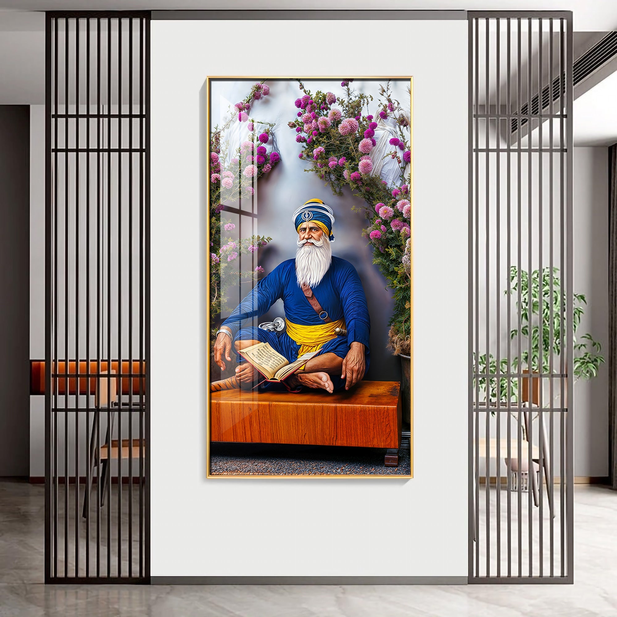 Baba Deep Singh ji Premium Acrylic Vertical Wall Art