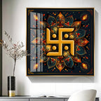 Swastika Character Premium Acrylic Square Wall Art