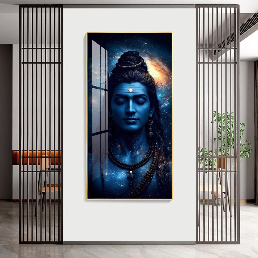 Divine Shiva Premium Acrylic Vertical Wall Art