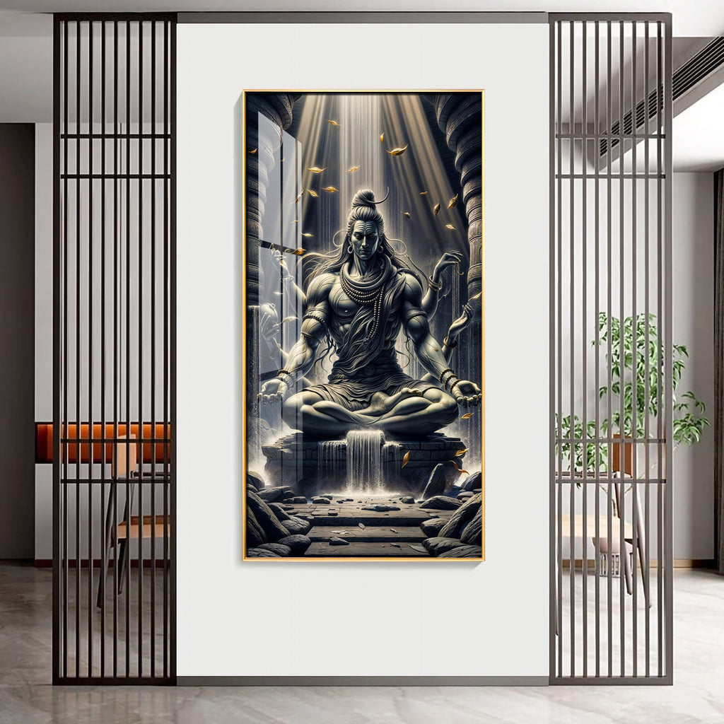 Shiv Sadhana Premium Acrylic Vertical Wall Art