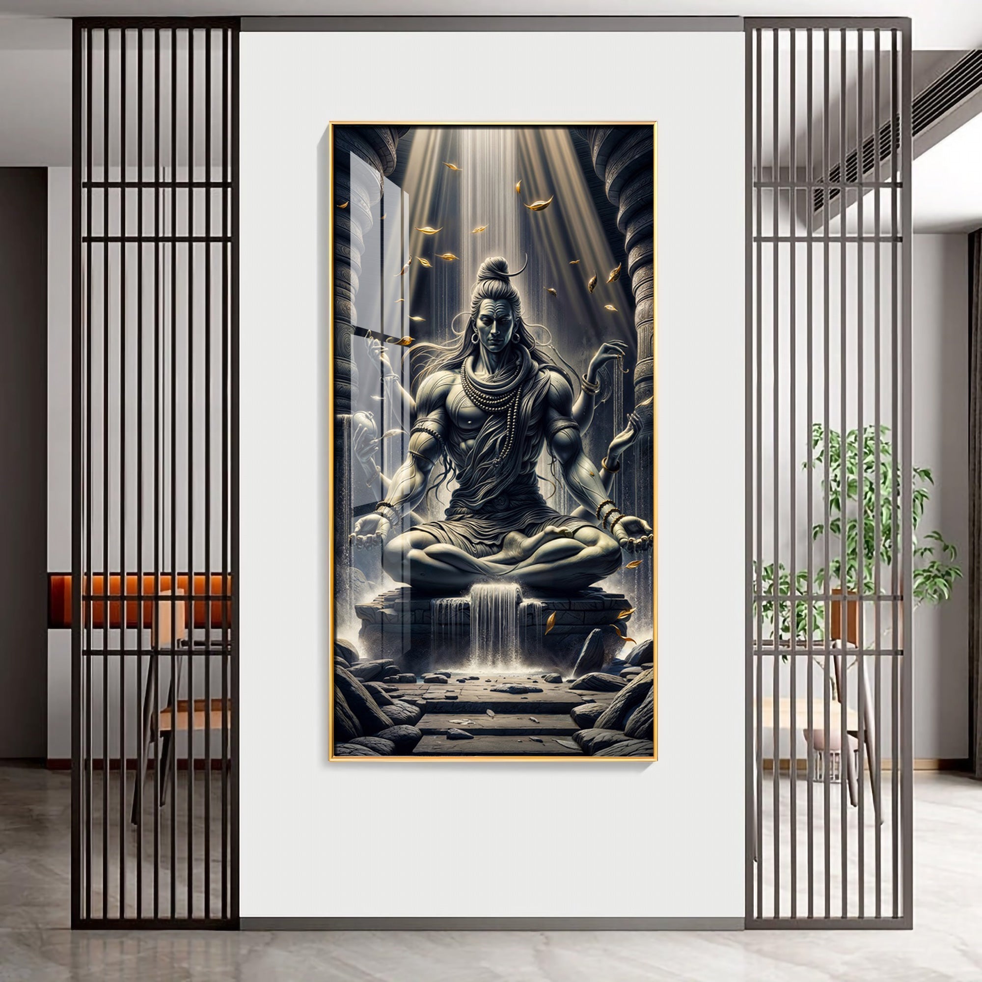 Shiv Sadhana Premium Acrylic Vertical Wall Art